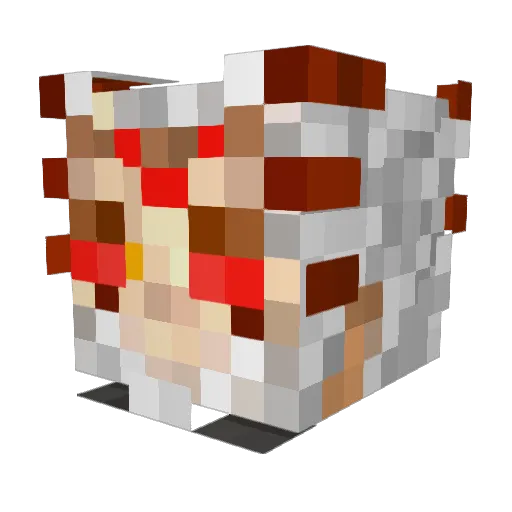 Rayenables Minecraft avatar head, 3D render