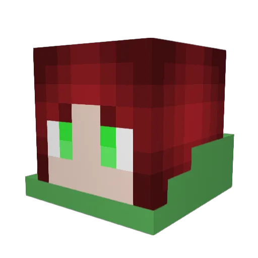Rayfe64_Twitch Minecraft avatar head, 3D render