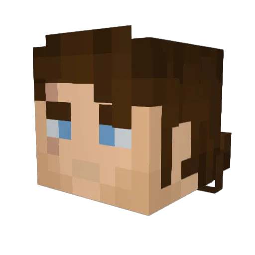 Rayferd_01 Minecraft avatar head, 3D render