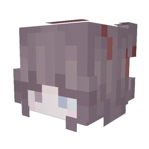 Rayiiii Minecraft avatar head, 3D render