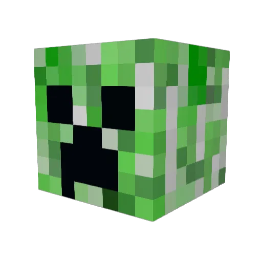 Rayjins Minecraft avatar head, 3D render