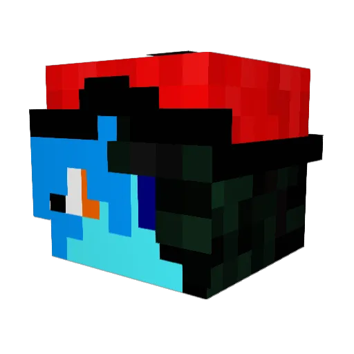 Rayjyn Minecraft avatar head, 3D render