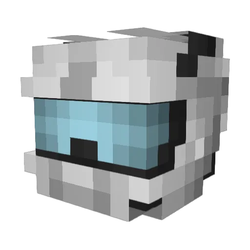 Raykonrase Minecraft avatar head, 3D render