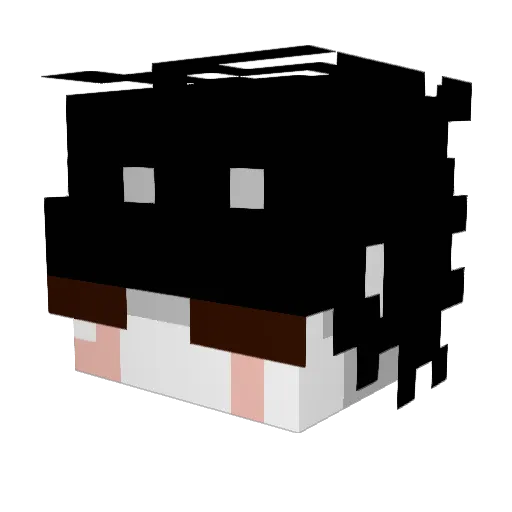 Raykuyasu Minecraft avatar head, 3D render