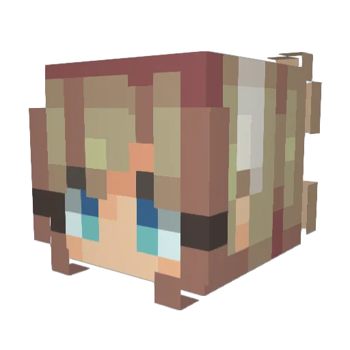 Raylias Minecraft avatar head, 3D render