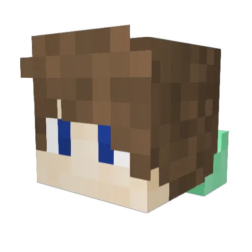 RaylinBM Minecraft avatar head, 3D render