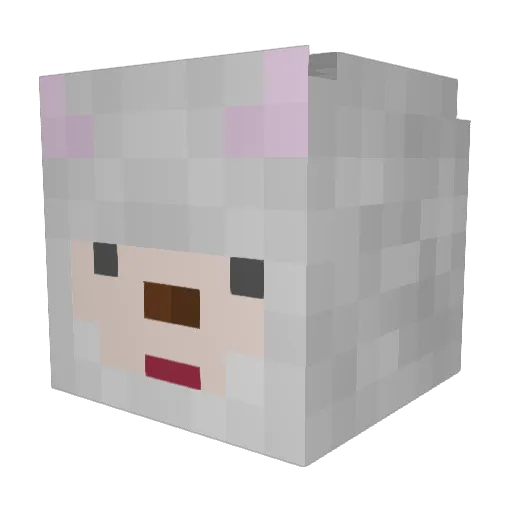Rayman0127 Minecraft avatar head, 3D render