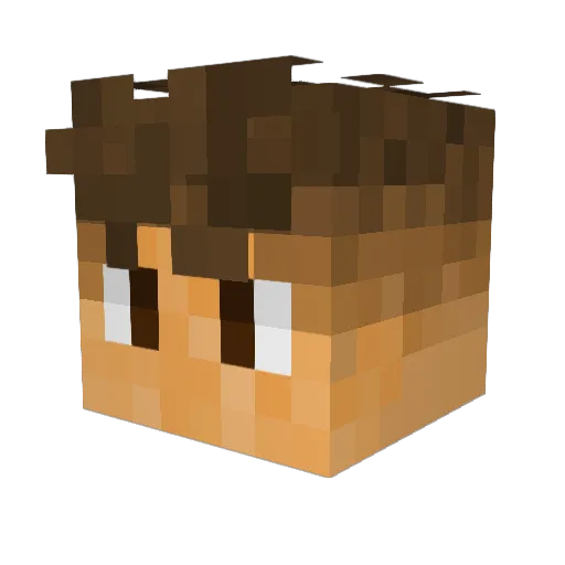 Rayman3257 Minecraft avatar head, 3D render