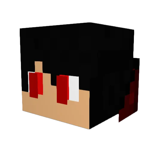 RaymanJony Minecraft avatar head, 3D render