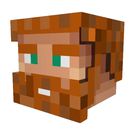 RaymondCox Minecraft avatar head, 3D render