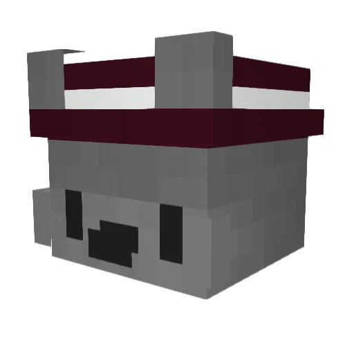 Raymout Minecraft avatar head, 3D render