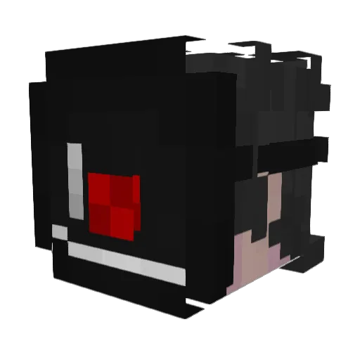 RaynYT33 Minecraft avatar head, 3D render