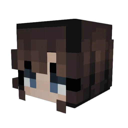 RaynaCruzz Minecraft avatar head, 3D render