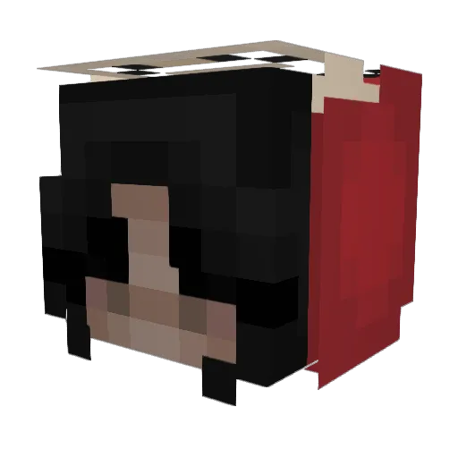Raynae Minecraft avatar head, 3D render