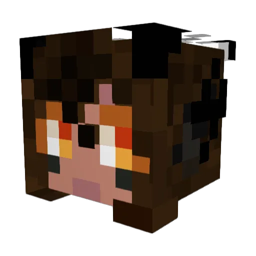 RayneDropMage Minecraft avatar head, 3D render