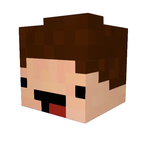 Rayner_Zufall Minecraft avatar head, 3D render