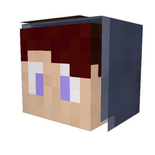 Raynnar Minecraft avatar head, 3D render