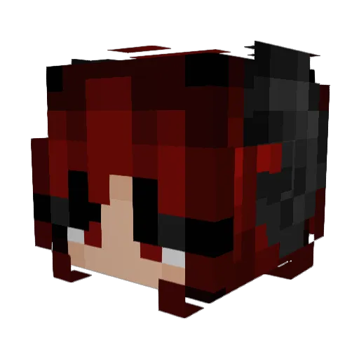 Raynne24 Minecraft avatar head, 3D render