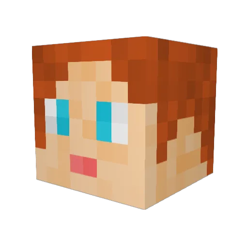 RaynorGibbs Minecraft avatar head, 3D render