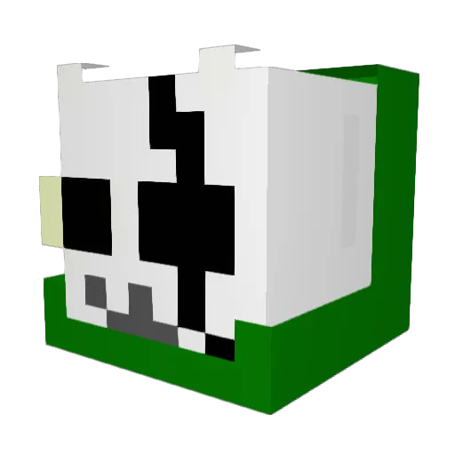 Raynyag Minecraft avatar head, 3D render