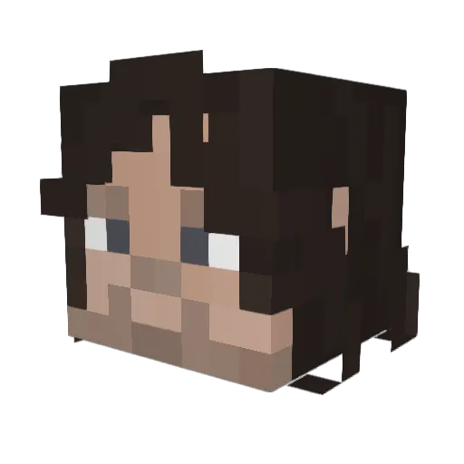 RayoRex Minecraft avatar head, 3D render