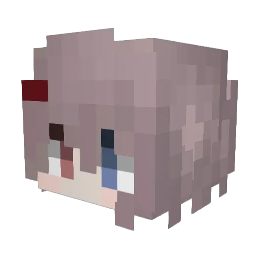 RayoSharkyV2 Minecraft avatar head, 3D render