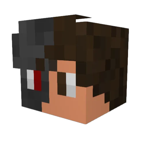 Rayoh Minecraft avatar head, 3D render