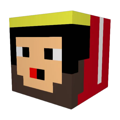 RayosCrackGamer Minecraft avatar head, 3D render