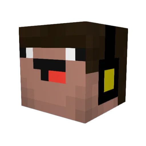 Raypi Minecraft avatar head, 3D render