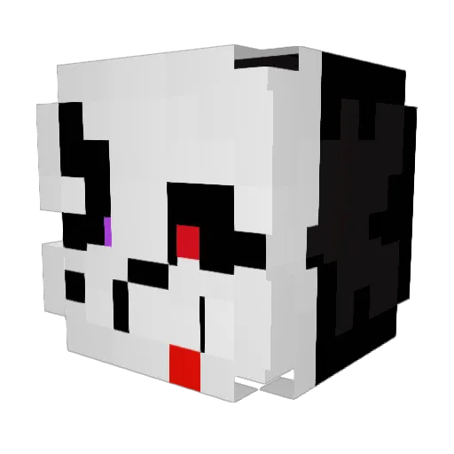 Rayquasans Minecraft avatar head, 3D render