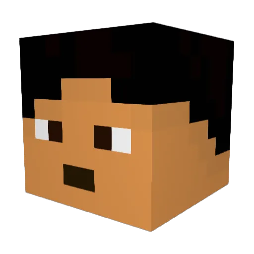 Rayquaza888 Minecraft avatar head, 3D render