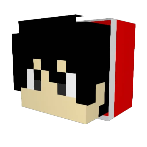 Rayquen Minecraft avatar head, 3D render