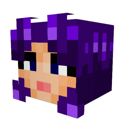 Raysphinx Minecraft avatar head, 3D render