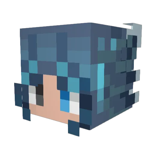 Raysstrike Minecraft avatar head, 3D render