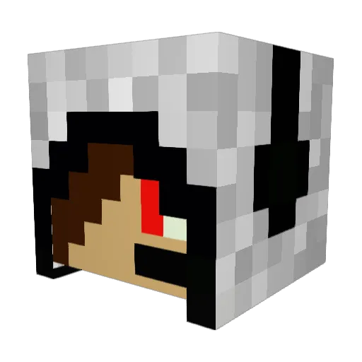 Rayu22 Minecraft avatar head, 3D render