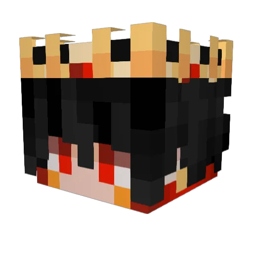 Rayubear Minecraft avatar head, 3D render
