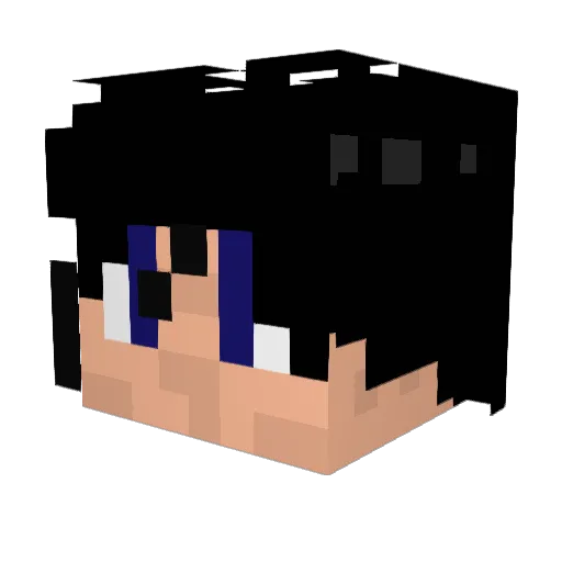 RayvenLord Minecraft avatar head, 3D render