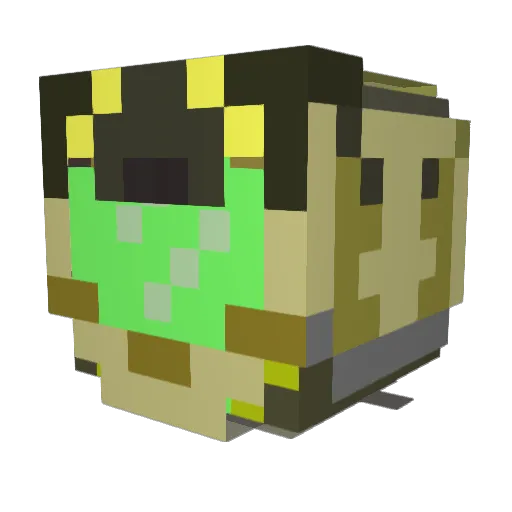 RayvenVT Minecraft avatar head, 3D render