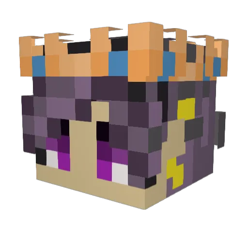 RayvnGrey Minecraft avatar head, 3D render