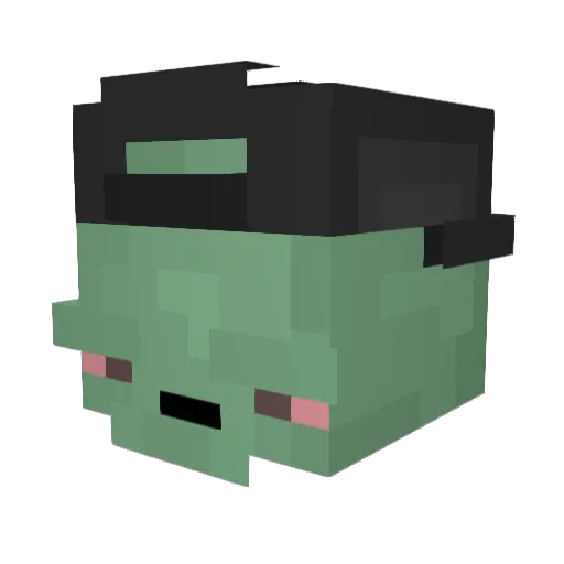 Rayy Minecraft avatar head, 3D render