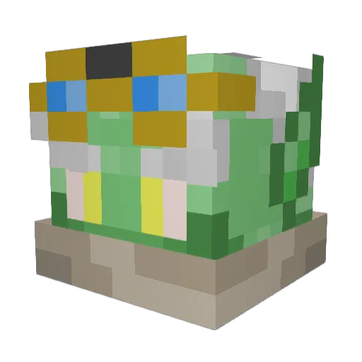 RayyNous Minecraft avatar head, 3D render