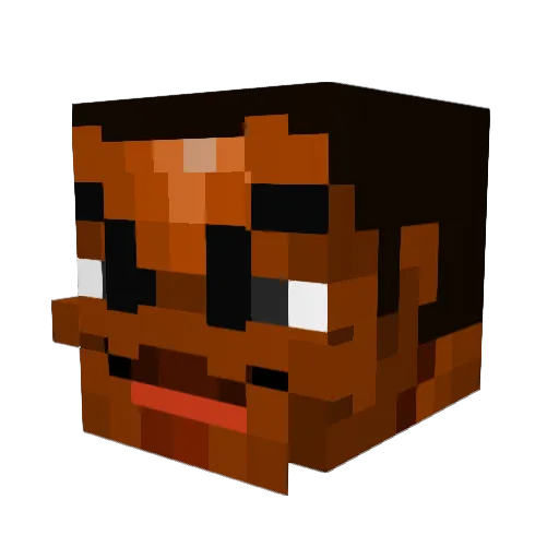 RayyZaN Minecraft avatar head, 3D render