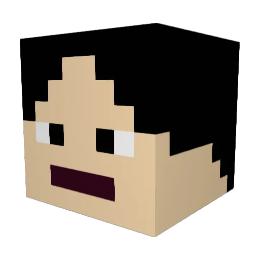 RayyanX Minecraft avatar head, 3D render