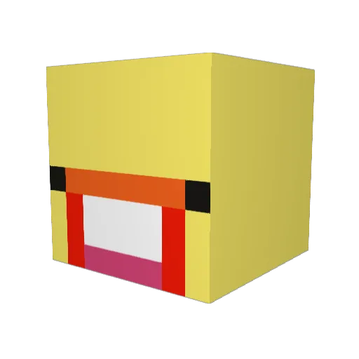 RayyyQ Minecraft avatar head, 3D render