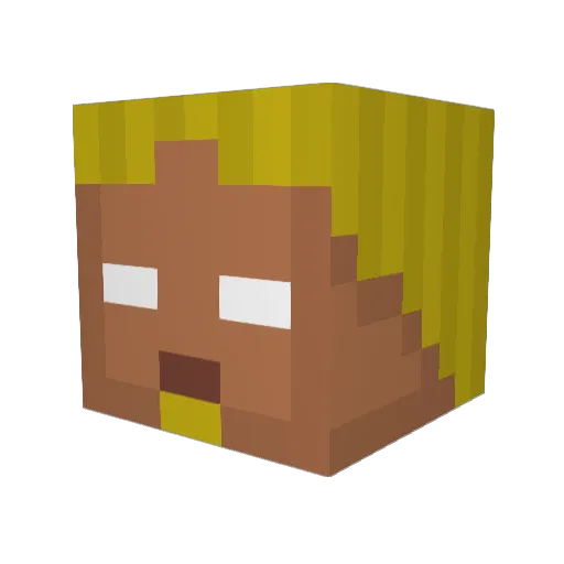 RayzPlayzMC6 Minecraft avatar head, 3D render