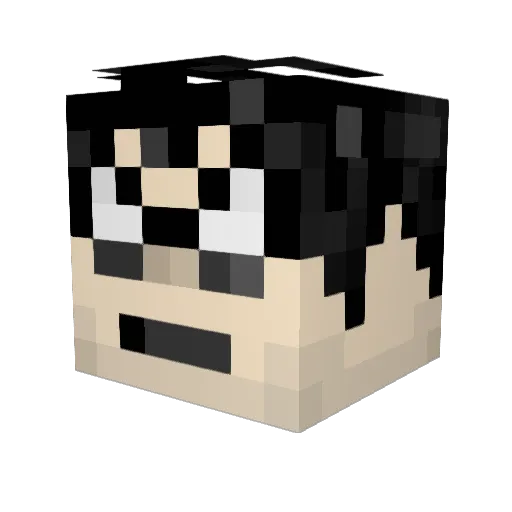 Rayzaman Minecraft avatar head, 3D render