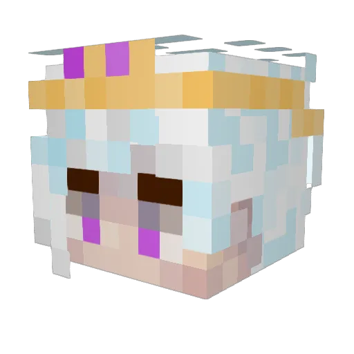 Rayzilee Minecraft avatar head, 3D render