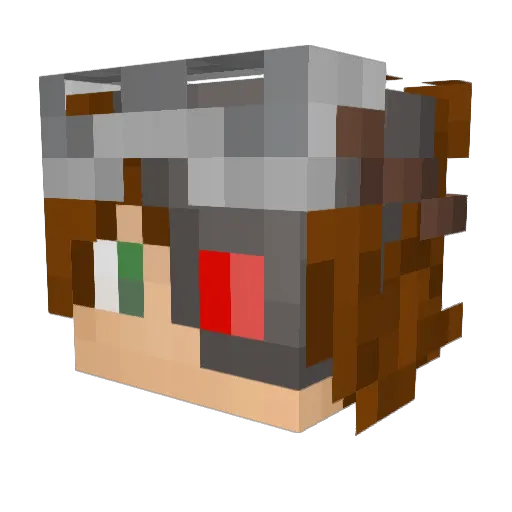 Rayzorick Minecraft avatar head, 3D render