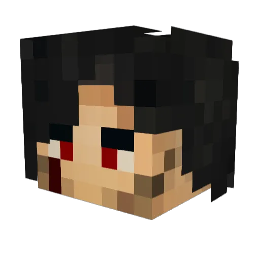 Rayzy_ Minecraft avatar head, 3D render