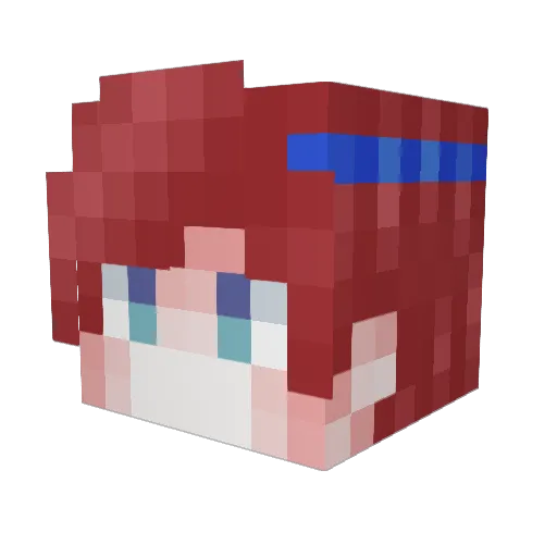 RayzzenPlay Minecraft avatar head, 3D render